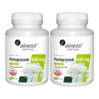 2x Aliness PODAGRYCZNIK EKSTRAKT 10:1 400 mg 100 kaps Trawienie Odchudzanie — zdjęcie 1