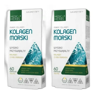 2x Medica Herbs KOLAGEN MORSKI RYBI 60 kaps Mocne STAWY KOŚCI Jędrna SKÓRA — zdjęcie 1
