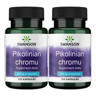 2x Swanson CHROM PIKOLINIAN 200 mcg ODCHUDZANIE CUKRZYCA 100 kaps — zdjęcie 1