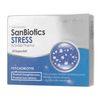 Activlab SanBiotics Stress PSYCHOBIOTYK 20 kaps JELITA MÓZG Nastrój STRES — zdjęcie 1
