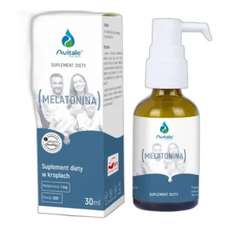 ALINESS Avitale MELATONINA 1 mg w KROPLACH 30 ml DOBRY SEN Zasypianie — zdjęcie 1