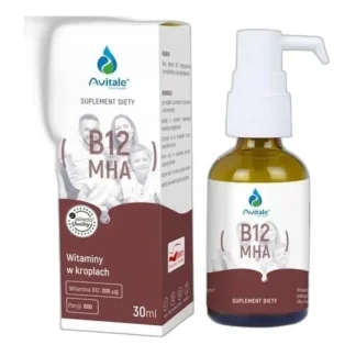ALINESS Avitale WITAMINA B12 MHA Krople AKTYWNE FORMY 600 porcji ODPORNOŚĆ — zdjęcie 1