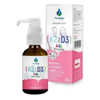 Aliness AVITALE WITAMINA K2 D3 w Kroplach DLA DZIECI Odporność Zęby Kości — zdjęcie 1
