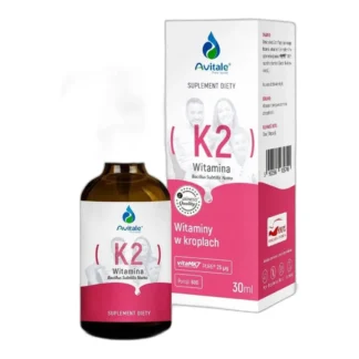 Aliness Avitale WITAMINA K2 MK-7 NATURALNA w Kroplach 30 ml Kości Odporność — zdjęcie 1