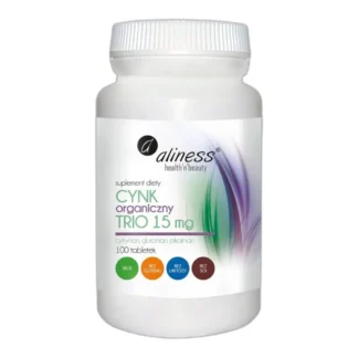 ALINESS CYNK ORGANICZNY TRIO 15 mg 100 tabl ODPORNOŚĆ TESTOSTERON PAZNOKCIE — zdjęcie 1