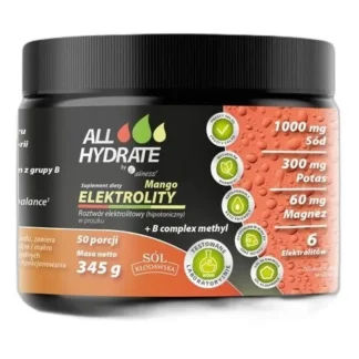 Aliness ELEKTROLITY ALLHydrate MANGO + B COMPLEX Methyl Niacyna B2 B6 B12 — zdjęcie 1