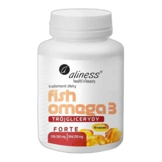 ALINESS FISH OMEGA 3 FORTE Trójglicerydy EPA DHA Odporność SERCE aż 90 KAPS — zdjęcie 1