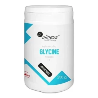 Aliness GLICYNA 3000 mg w PROSZKU 250g NASTRÓJ RELAKS SEN Zasypianie PAMIĘĆ — zdjęcie 1