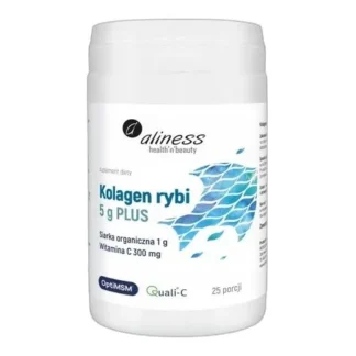 Aliness KOLAGEN RYBI 5g Siarka MSM + wit. C 25 porcji STAWY Odporność SKÓRA — zdjęcie 1