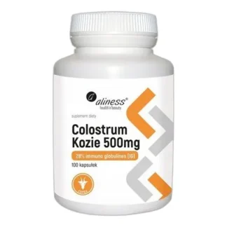 Aliness KOLOSTRUM KOZIE Colostrum SIARA IMMUNOGLOBULINY 100 kaps. ODPORNOŚĆ — zdjęcie 1