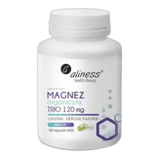 Aliness MAGNEZ ORGANICZNY TRIO + B6 TAURYNIAN JABŁCZAN CYTRYNIAN 100 KAPS — zdjęcie 1