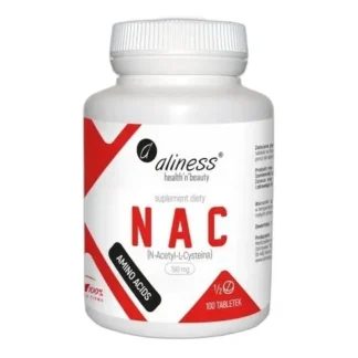 Aliness NAC 100 TAB N-ACETYLO-L-CYSTEINA DETOX OCHRONA WĄTROBY ANTYOKSYDANT — zdjęcie 1