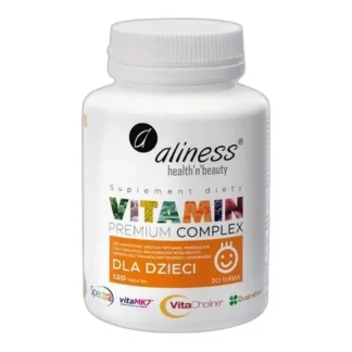 Aliness Premium Vitamin Complex Dla dzieci 120 tabl. ADEK Odporność Kości — zdjęcie 1