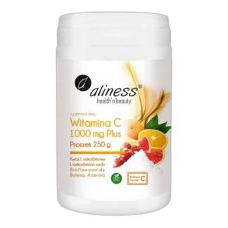 Aliness WITAMINA C 1000 mg PLUS w proszku 250g Kwas L-Askorbinowy Odporność — zdjęcie 1