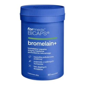 ForMeds BICAPS Bromelain+ 60 kaps. BROMELAINA i PAPAINA Trawienie Odporność — zdjęcie 1