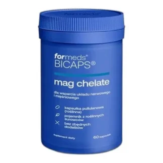 Formeds BICAPS MAG CHELATE MAGNEZ CHELATOWANY 60 kaps VEGAN Kości SKURCZE — zdjęcie 1