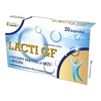 PROBIOTYK LACTI GF Mikroflora jelitowa JELITA Trawienie Goldfarmex 20 kaps — zdjęcie 1