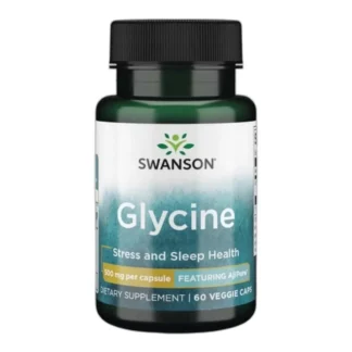 Swanson GLICYNA 500 mg Glycine Ajipure 60 kap DOBRY SEN Regeneracja Stres — zdjęcie 1
