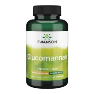 SWANSON GLUKOMANNAN Korzeń z Konjac 665 mg 90 kaps. BŁONNIK JELITA ZAPARCIA — zdjęcie 1