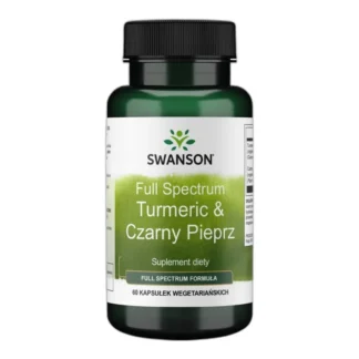 Swanson KURKUMA ORGANICZNA i PIPERYNA Turmeric 60 kaps Stany Zapalne Stawy — zdjęcie 1