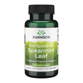 SWANSON Spearmint Leaf MIĘTA ZIELONA 400 mg 60 kap TRAWIENIE ŻOŁĄDEK JELITA — zdjęcie 1