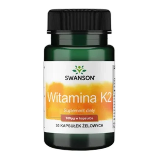 Swanson WITAMINA K2 NATURALNA 100 mcg 30 kap Mocne Kości Krzepnięcie Krwi — zdjęcie 1